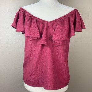 Rebecca Taylor off the shoulder short sleeve top 2